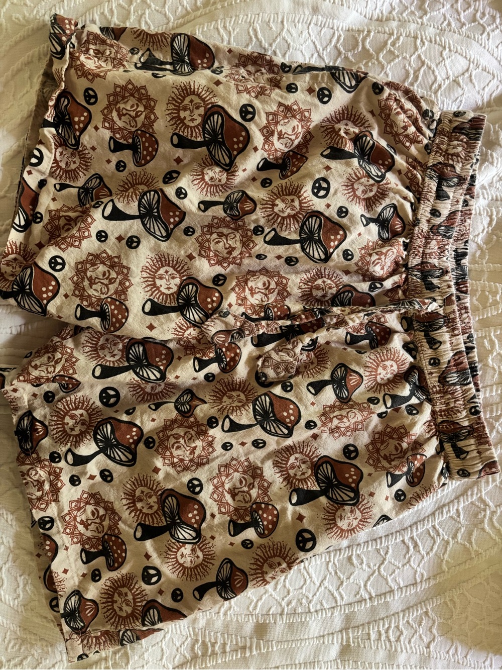Rising International Beige Mushroom & Brown Sun Lounge Shorts